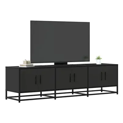 vidaXL TV Cabinet Black 150x35x41 cm Engineered Wood and Metal