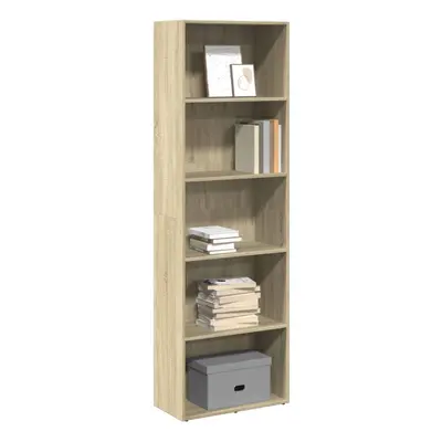 vidaXL Bookcase Storage Rack Cabinet Bookshelf Sonoma Oak Engineered Wood