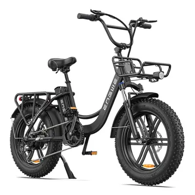 (Black) Engwe L20 13ah 250w 20*40 Fat Tire Electric Bike 66-140km Range