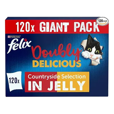 Felix Doubly Delicious Meat Cat Food 120x100g