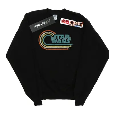 (L, Black) Star Wars Mens Retro Wave Logo Sweatshirt