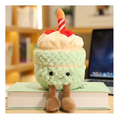 (Style B) Food series Fun birthday cake doll plush figure 25cm