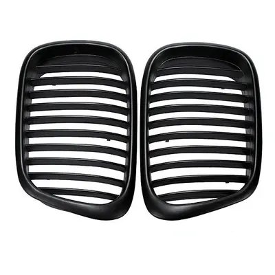 Pair Front Grille Grill Black for BMW E39 Series