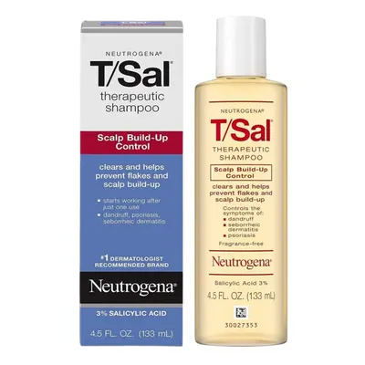 Neutrogena T/Sal Therapeutic Shampoo-Scalp Build-Up Control 133ml |Salicylic Acid Hair Wash Clea