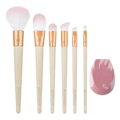 Limited Edition Wrapped In Glow Makeup Brush & Sponge Kit, Blender Face Brushes, Seamless Applic