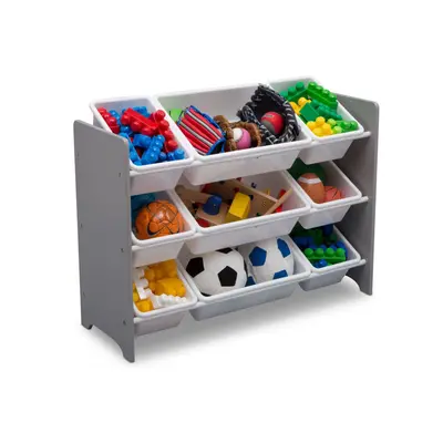 Delta Children MySize Bin Plastic Toy Organizer - Greenguard Gold Certified Grey