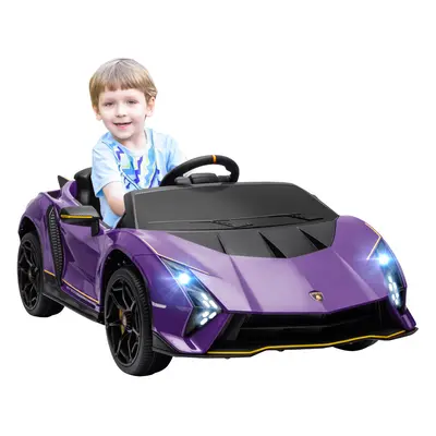 AIYAPLAY 12V Lamborghini Autentica Licensed Ride-on Car, Purple