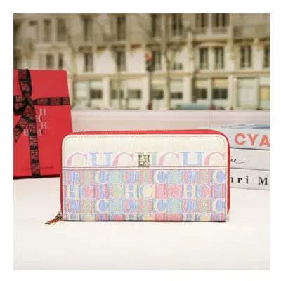 (Ivory) Luxury Brand Spring Fashion Women's Storage Wallet Cartoon Jacquard PU Long Capacity PVC