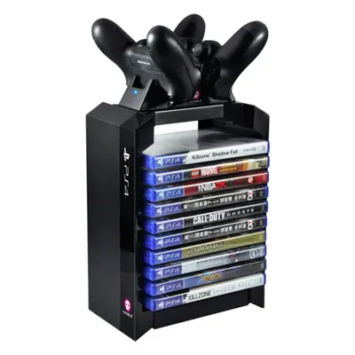 Official Sony PlayStation PS4 Games Storage Tower + Dual Charger