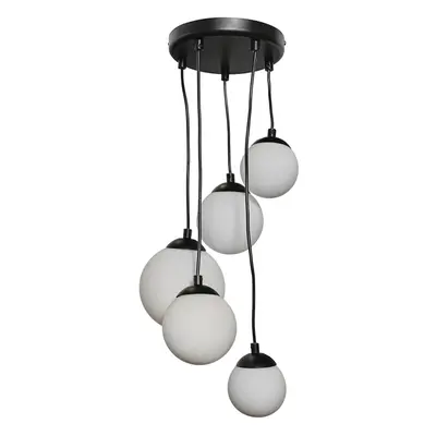 Beauworth Matt Black Way Ceiling Light with opal Glass Shade + x 3W G9 LED Bulb