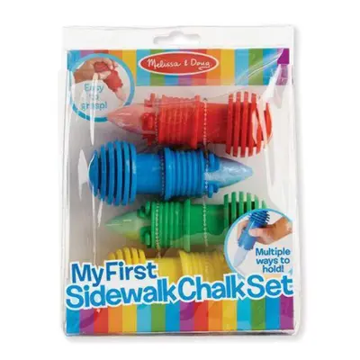 Melissa & Doug My First Sidewalk Chalk Set With Holders - Chalk Sticks and Holders