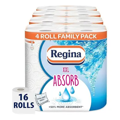 Regina Absorb Kitchen Towels ? Rolls Per Pack, Super Absorbent 2-ply sheets, Extra-large Sheets 