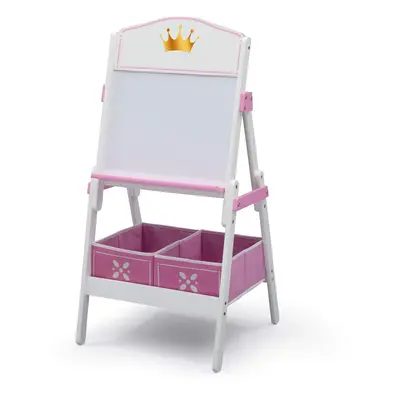 Delta Children Princess Crown Wooden Activity Easel with Storage - Ideal for Arts & Crafts Drawi