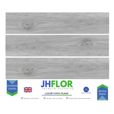 (JH01 Light Grey) 36pcs/5mÂ² Luxury Vinyl Tiles (LVT) Self Adhesive Wood Look Flooring Kitchen B