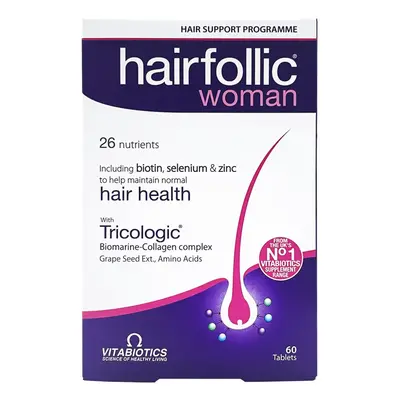 Vitabiotic Hairfollic Woman Supplement Multi-Vitamins Tablets, With Biotin, Selenium & Zinc, Die