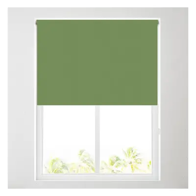 (153cm (5ft), Sage Green) Blackout Roller Blinds for Windows, Custom Cut to Size - Black Out The