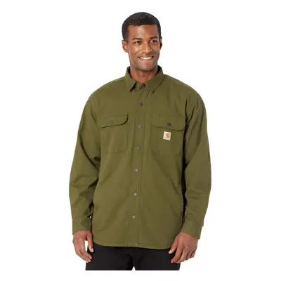 Carhartt Men's Rugged Flex Relaxed Fit Canvas Fleece Lined Shirt Jac