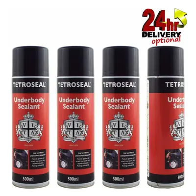 Tetroseal Aerosol Underbody Sealant x4 Car Underseal Spray 500ml Seal Protection