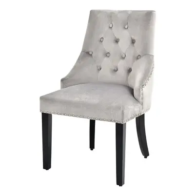 Modern Button-Tufted Dining Chair Upholstered Side Chair with Nail head Trim