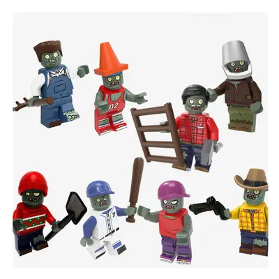 8PCS Plants vs. Zombies Minifigures Toys Gift Fit Lego