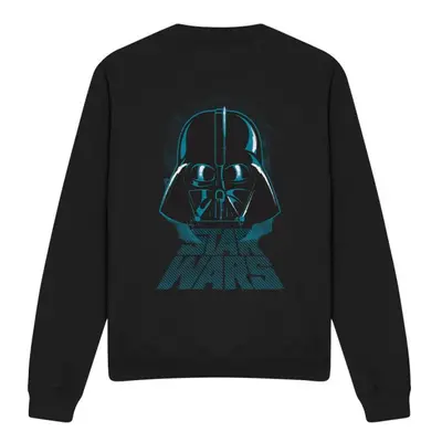 (M, Black) Star Wars Unisex Adult Darth Vader Distressed Sweatshirt