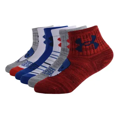 Under Armour Boys Multi Pack Quarter Sock Red US