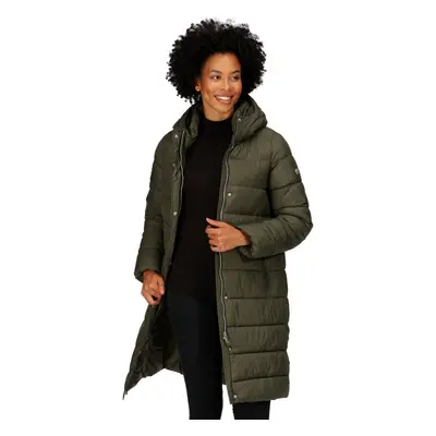 (14, Dark Khaki) Regatta Womens Bodie Long Line Hooded Outdoor Warm Winter Padded Jacket Coat