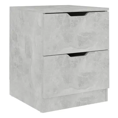 vidaXL Bedside Cabinet Concrete Grey Engineered Wood Nightstand Cabinet Table