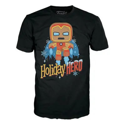 Funko Pop! Boxed Tee: Marvel Holiday - Gingerbread Iron Man