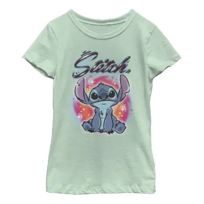 Disney girls Stitch Airbrush T Shirt Mint Large US