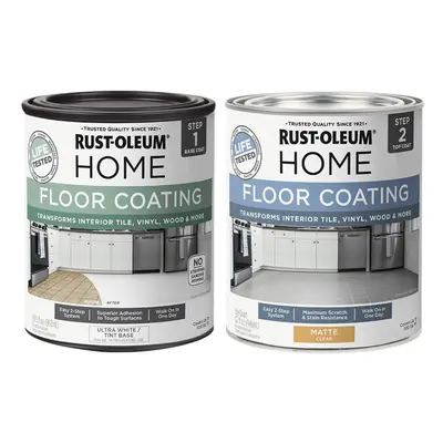 RustOleum Home Interior Floor Coating Kit Matte Ultra White Fl Oz Pack of