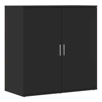 (black) vidaXL Sideboard Storage Cupboard Side Cabinet Highboard Black Engineered Wood