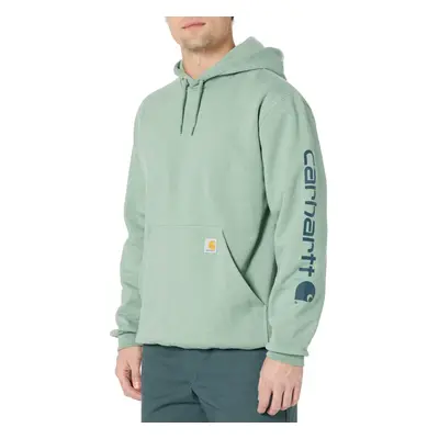 Carhartt Mens Loose Fit Midweight Logo Sleeve Graphic Sweatshirt Closeout Jade Heather Large