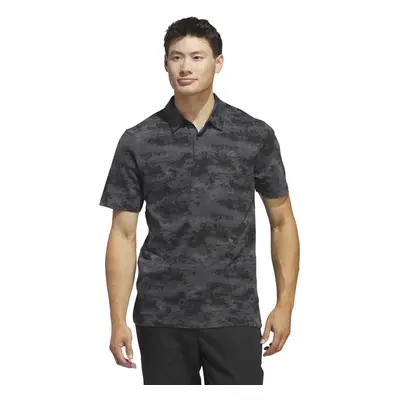 adidas Men's Go-to Printed Mesh Polo Shirt Black