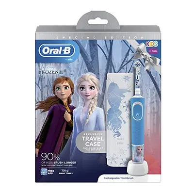 Oral-B Kids Rechargeable Electric Toothbrush, x Toothbrush Handle with Disney Frozen Characters,