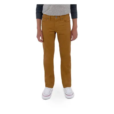 Levi's Boys' Big Slim Fit Soft Brushed Pants Brown Rubber