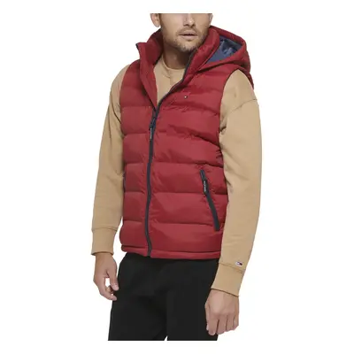 Tommy Hilfiger Mens Hooded Puffer Vest Red XXLarge