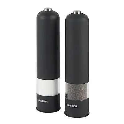 Salter BKXR Electric Salt & Pepper Grinder Set - Automatic Mills, Battery Powered One Button, Ce