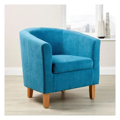 Home Source Bedford Tub Accent Chair Teal Fabric