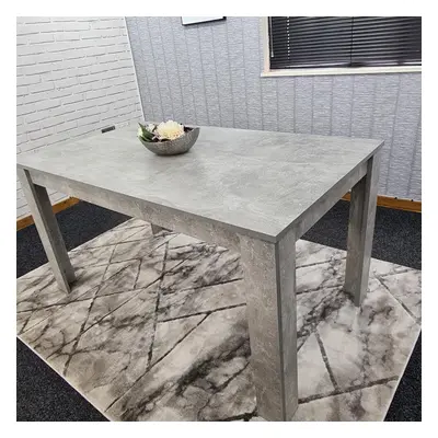 Dining Table Grey Wood Kitchen Place for Seats, Dining Table Only (Grey H x 117 x W cm)