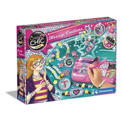 18729 Jewels Crazy Chic Lab: Jewellery Making Kit for Kids with Letters, Friendship Braclets, Be