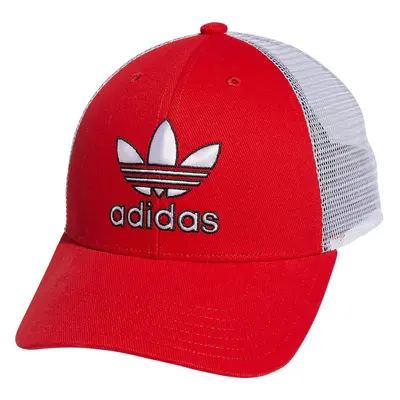 adidas Originals Men's Icon Trucker Structured Precurve Snapback Cap Vivid Red/White/Black One S