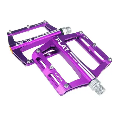 (PURPLE) 0.1PLUS New MTB Mountain Bike Wide Comfort Bearing Pedals Road Ultralight