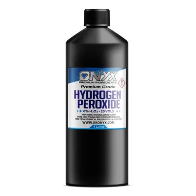 Onyx litre Hydrogen Peroxide 6% Pure Food Grade, Unstabilized and Additive Free - Vols