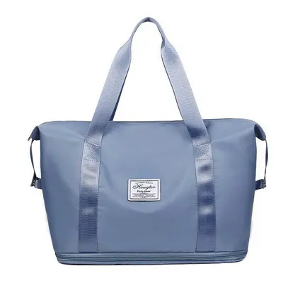 (Haze blue (1 layer of the bottom expansion+dry and wet separation)) Travel Bag Large -Capacity 