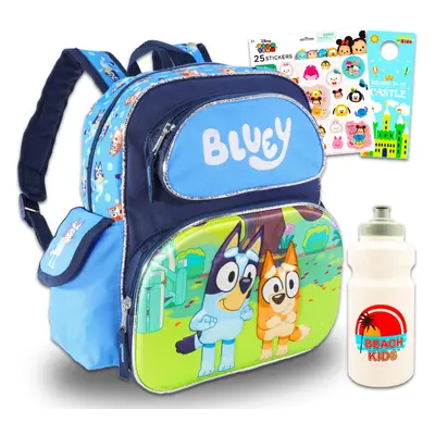 Disney Bluey Mini Backpack for Boys Girls - Bundle with 12"" Bluey School Bag for Toddlers Water