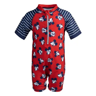 Disney Mickey Mouse Infant Baby Boys Zip Up Swim Sunsuit Red Months