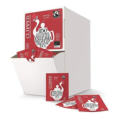 Clipper Organic English Breakfast Tea Bags | Individually Wrapped Teabags | Bulk Buy, Home & Cat