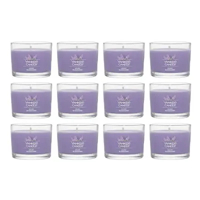 Yankee Candle Signature Votive Mini Candle Jar Lilac Blossoms Scent Natural Soy Wax Blend Candle