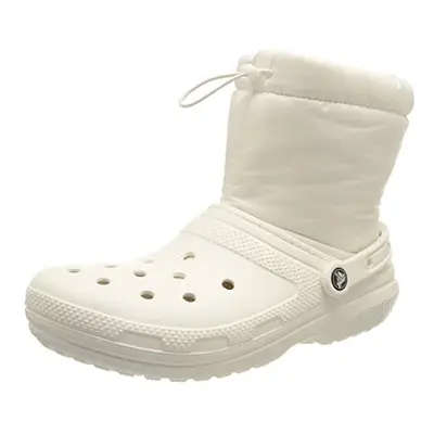 Crocs Unisex Classic Lined Neo Puff Fuzzy Winter Boots Snow White/Whi